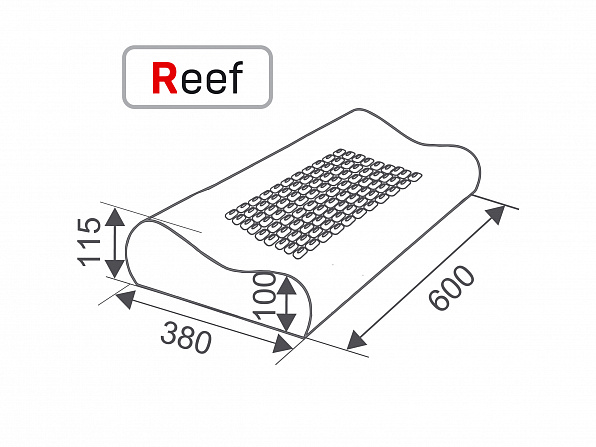 Ортопедическая подушка (REEF).  N6